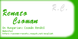 renato csoman business card