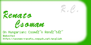 renato csoman business card